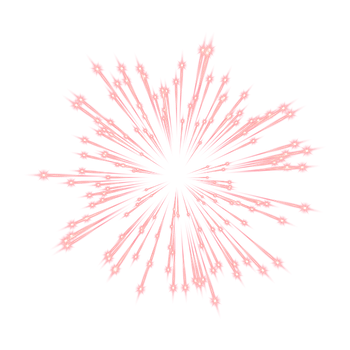Pink fireworks explosion against a black background.