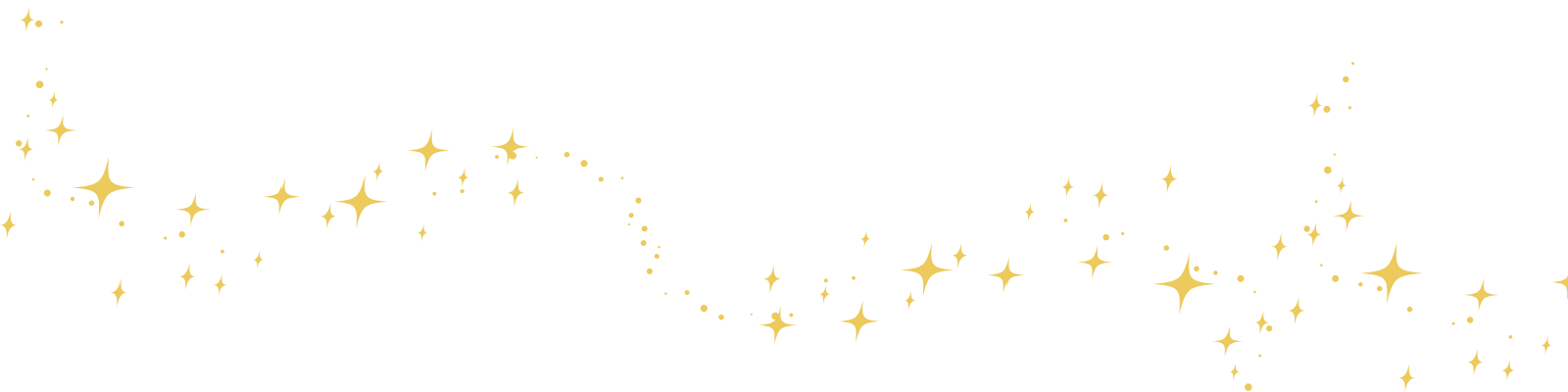 Golden star and sparkle decoration with ribbon