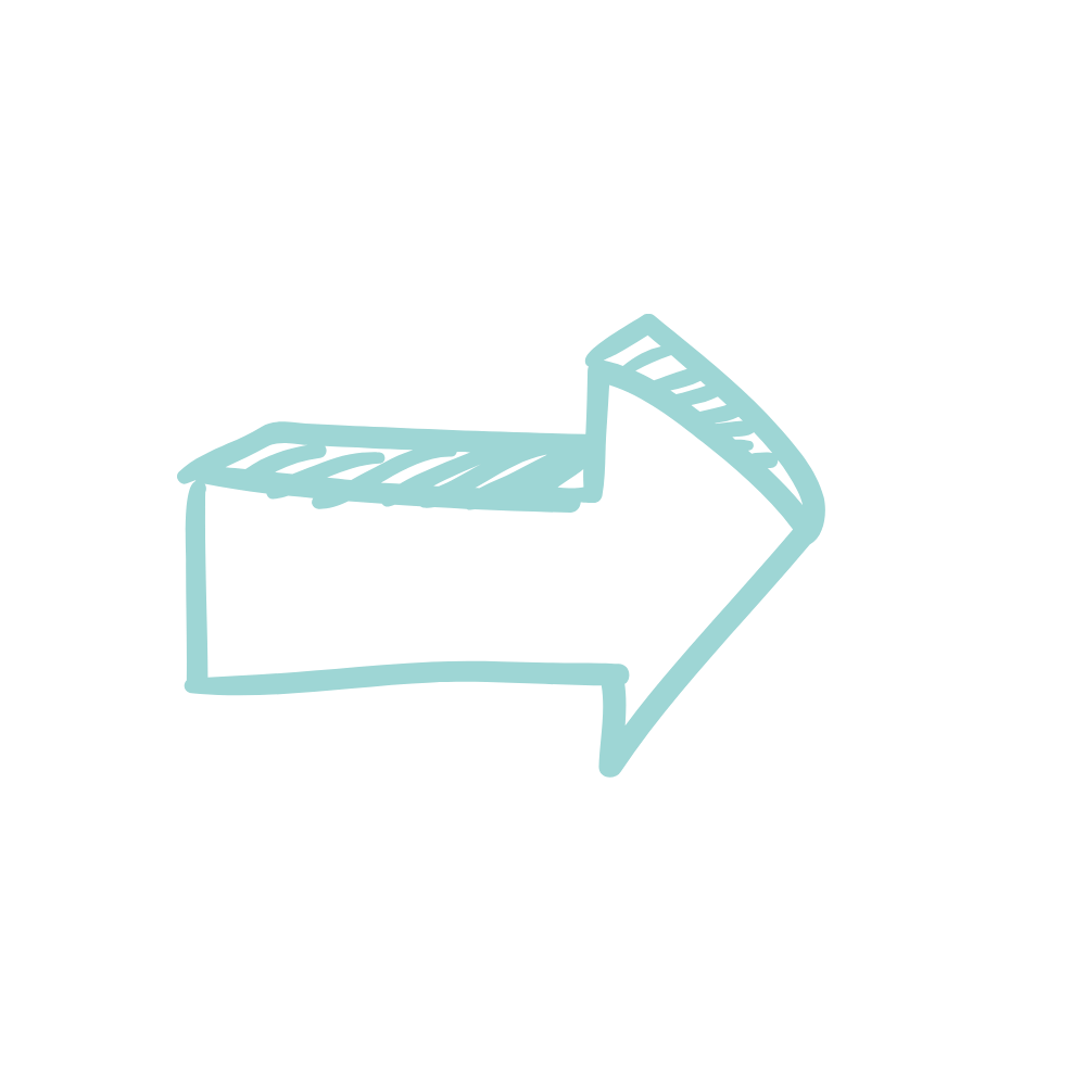 Light blue, hand-drawn arrow pointing to the right.